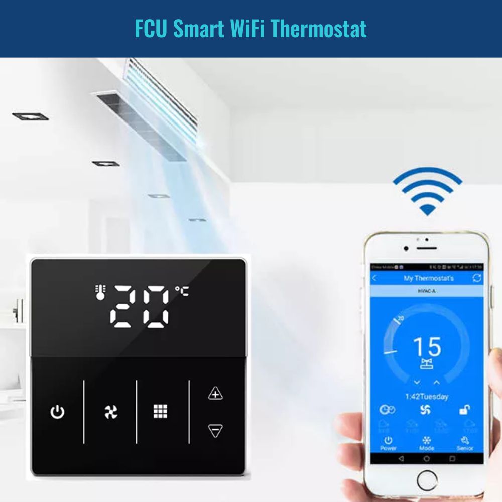 Smart HVAC Fan/Coil Thermostat WiFi Genie Automata
